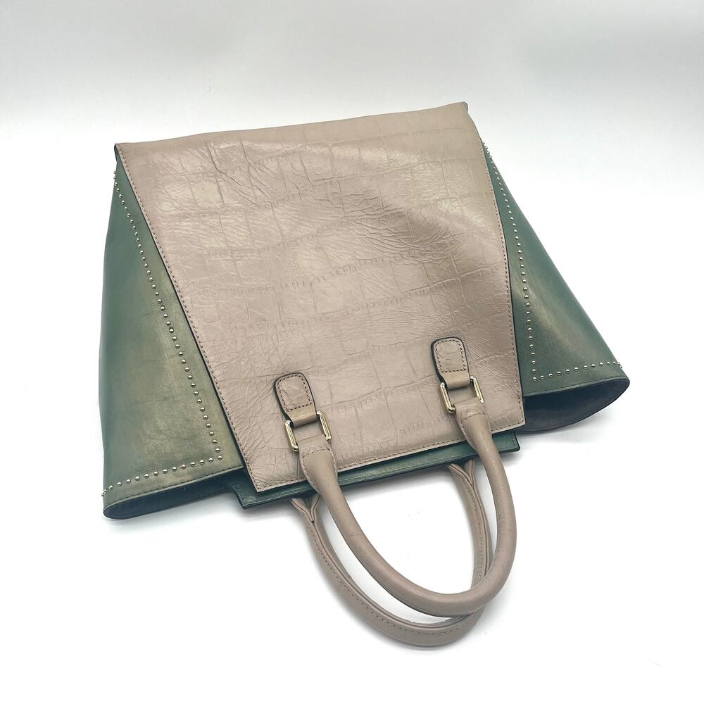 AMERI LEATHER Croc Print, Studded MorrisonTote Bag - image 2